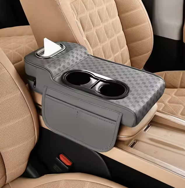 2025 New Universal Car Armrest Co<i></i>nsole Box with Double Cup Holder Tissue Storage | CNS-035 Model